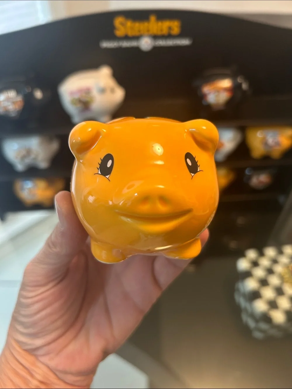 RARE Willabee & Ward 15 Steelers Piggy Bank Collection Wall Display